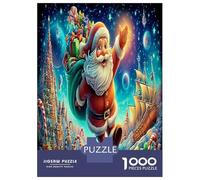 Santa Claus Puzzle Decompressione Intellettuale 1000 Pezzi Joyful Christmas Eve Puzzle Decorazione Per La Casa Per Adulti Ragazzi Bambini 70x50cm/1000pcs