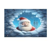 Santa Claus Puzzles in Legno 1000 Pezzi, Adulto Bambino Puzzles Per La Stampa Ad Alta Definizione, Gioco Di Famiglia Sfida (75×50cm)
