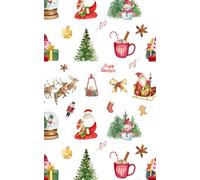 Santa Claus, Snowmen, Rudolph Notebook | Midsize 8 x 5 in. Wide Ruled Lined Notebook, Journal, Diary: Santa Claus Book for Kids, Snowman Book for Kids