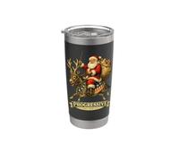 Santa Claus Vintage Asino Progressista Liberale Democratico Bicchiere termico in acciaio inox doppia parete