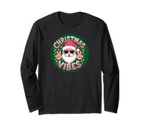 Santa Claus Xmas Merry Christmas Navidad Winter Holiday Maglia a Manica