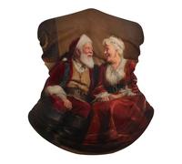 Santa Clause Sitting On A Sofa with Mrs Claus Ghetta da Collo Protezione UV Bandana Durevole Sciarpa A Tubo per Ciclismo Campeggio Multiuso Fascia per Capelli