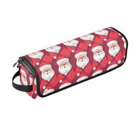 Santa Clause Stile Geometrico Strumenti di Capelli Borsa da Viaggio con Tappetino Resistente al Calore Strumenti di Riscaldamento Borsa Organizzatore per Ferro Curling Piastra Piastra Asciugacapelli