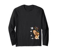 Santa Corgi Renna Luce Natale Maglia a Manica