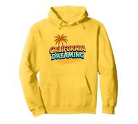 Santa Cruz California Dreaming - Maglietta da Surf da Uomo Felpa con Cappuccio, Unisex per Adulti, Limone, M