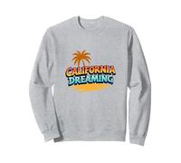 Santa Cruz California Dreaming - Maglietta da Surf da Uomo Felpa, Unisex per Adulti, Grigio Melange, XXL