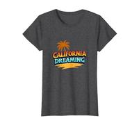 Santa Cruz California Dreaming - Maglietta da Surf da Uomo Maglietta, Donna, Grigio Scuro, XXL