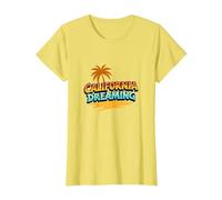 Santa Cruz California Dreaming - Maglietta da Surf da Uomo Maglietta, Donna, Limone, 3XL