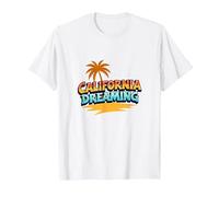 Santa Cruz California Dreaming - Maglietta da Surf da Uomo Maglietta, Uomo, Bianco, 3XL