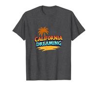 Santa Cruz California Dreaming - Maglietta da Surf da Uomo Maglietta, Uomo, Grigio Scuro, 3XL