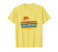 Santa Cruz California Dreaming - Maglietta da Surf da Uomo Maglietta, Uomo, Limone, 3XL