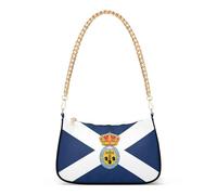 Santa Cruz de Tenerife Bandiera Stampa Borse a Spalla per le Donne Pochette Da Sera Borsa Catena Cinghia Cerniera Carino Piccola Borsa