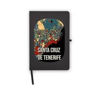 Santa Cruz de Tenerife - Taccuino con mappa della città della Spagna, pagine bianche, copertina in similpelle, agenda, diario, quaderno di lavoro
