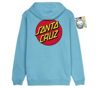 SANTA CRUZ Felpa con Cappuccio Uomo DOT Chest Hood Originale + 20 Stickers (IT, Testo, M, Regular, Regular, Norse Blu + 20 Stickers)