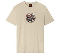 Santa Cruz - Stacked Dot - T-shirt beige con logo e rosa-Neutro 81-89 CM