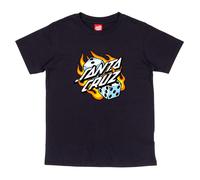 SANTA CRUZ JR FLAMING DICE DOT TEE 8