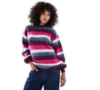 Santa Cruz - Maglione ampio soffice multicolore a righe 42