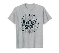 Santa Cruz Mystery Spot Retro Graphic per Uomo Maglietta, Uomo, Grigio Melange, L