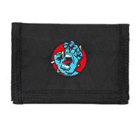 SANTA CRUZ portafoglio a strappo tri-fold Wallet con ricamo HD - originale (nero dot hand)