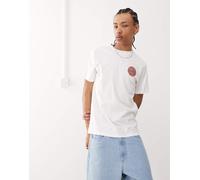 Santa Cruz - Screaming Rose - T-shirt bianca con logo grafico e stampa sul retro-Bianco 112-119 CM