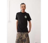 Santa Cruz - Screaming Rose - T-shirt nera con logo grafico e stampa sul retro-Nero 112-119 CM