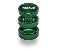 Santa Cruz Shredder Macinino in metallo per erbe aromatiche con parte superiore zigrinata per una presa più forte, 3 pezzi, grande, 6,9 cm, verde