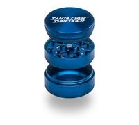Santa Cruz Shredder Macinino in metallo per erbe aromatiche con parte superiore zigrinata per una presa più forte, 3 pezzi, grande, 6,9 cm, colore: blu