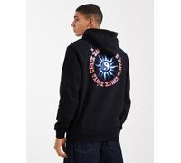 Santa Cruz - Sol Tripper - Felpa nera con cappuccio, logo e stampa sul retro-Nero 71-79 CM