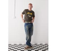 Santa Cruz - T-shirt marrone con logo e stampa a tema surf 101-109 cm