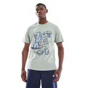 Santa Cruz - T-shirt pesante ampia blu con stampa-Grigio 112-119 CM
