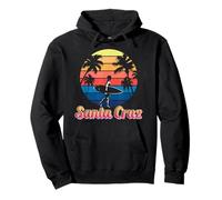 Santa Cruz Vintage Beach Sunset California Summer Santa Cruz Felpa con Cappuccio