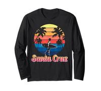 Santa Cruz Vintage Beach Sunset California Summer Santa Cruz Maglia a Manica