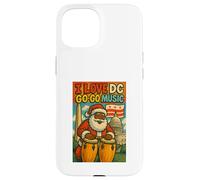 Santa DC Go-Go Music- Abbigliamento urbano per le vacanze Custodia per iPhone 15