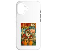 Santa DC Go-Go Music- Abbigliamento urbano per le vacanze Custodia per iPhone 16