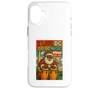 Santa DC Go-Go Music- Abbigliamento urbano per le vacanze Custodia per iPhone 16 Plus
