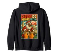 Santa DC Go-Go Music- Abbigliamento Urbano per Le Vacanze Felpa con Cappuccio