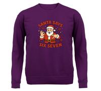 Santa Dice Sei Sette 6-7 - Felpa Per Adulti - Sei Sette Meme Brainrot