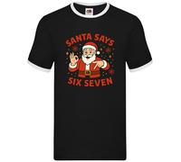 Santa Dice Sei Sette 6-7 - Ringer Uomo - Sei Sette Meme Brainrot Divertente 6 7
