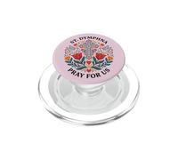 Santa Dinfna prega per noi patrono cattolico Santa Arte popolare PopSockets PopGrip per MagSafe