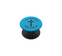 Santa Dinfna Pregare Per Noi Croce Cattolica Design PopSockets PopGrip Adesivo