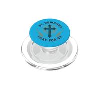 Santa Dinfna Pregare Per Noi Croce Cattolica Design PopSockets PopGrip per MagSafe