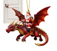 Santa Dragon Riders Ornaments - 2D Acrylic Riding Collection