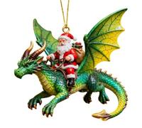 Santa Dragon Riders Ornaments - 2D Acrylic Riding Collection