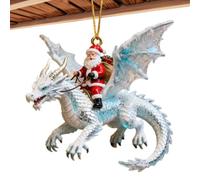 Santa Dragon Riders Ornaments - 2D Acrylic Riding Collection