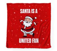 Santa È Un Fan Del Manchester United - Coperta Di Pile Di Lusso 150Cm X 150Cm
