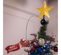 Santa Express Puntale per albero con stella e Babbo Natale rotante