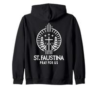 Santa Faustina Cattolica Preghiera Religiosa Devozione Felpa con Cappuccio