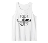 Santa Faustina Prega per Noi Croce Cattolica Canotta