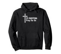Santa Faustina Prega per Noi Croce Divina Misericordia Felpa con Cappuccio