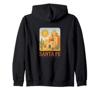 Santa Fe Adobe Tramonto Sud-Ovest Deserto Sunscape Stile Felpa con Cappuccio